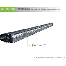 Load image into Gallery viewer, DV8 Offroad 50in Light Bar Slim 250W Spot 5W CREE LED - Black Light Bars &amp; Cubes DV8 Offroad

