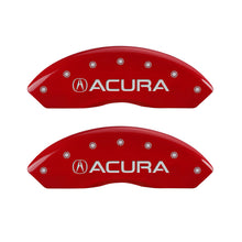 Load image into Gallery viewer, MGP 4 Caliper Covers Engraved Front &amp; Rear Acura Red finish silver ch Caliper Covers MGP
