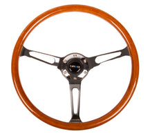 Load image into Gallery viewer, NRG Reinforced Steering Wheel (360mm) Classic Wood Grain w/Chrome Cutout 3-Spoke Center Steering Wheels NRG
