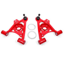 Load image into Gallery viewer, BMR 79-93 Mustang Fox Lower Control A-Arm Front w/ Spring Pocket/Tall Ball Joint - Red Control Arms BMR Suspension
