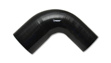 Load image into Gallery viewer, Vibrant 3in ID x 3.5in ID x 4in Long Gloss Black Silicone 90 Degree Transition Elbow Silicone Couplers &amp; Hoses Vibrant
