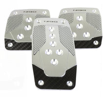 Load image into Gallery viewer, NRG Aluminum Sport Pedal M/T - Silver w/Black Carbon Pedal Covers NRG
