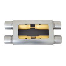 Load image into Gallery viewer, Gibson MWA Superflow Dual/Dual Oval Muffler - 4x9x14in/2.5in Inlet/2.5in Outlet - Stainless Muffler Gibson
