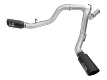 Load image into Gallery viewer, aFe Atlas Exhaust 4in Dual DPF-Back Al Steel w/ Black Tips 16-17 GM Diesel Truck V8-6.6L (td) LML DPF Back aFe
