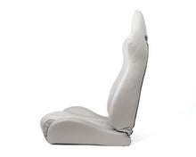 Load image into Gallery viewer, NRG Reclinable Sport Seats (Pair) The Arrow Grey Vinyl w/ Pressed NRG logo w/ Grey Stitch Reclineable Seats NRG
