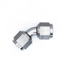 Load image into Gallery viewer, DeatschWerks 8AN Flare Female Swivel 45-Degree to 8AN Flare Female Swivel - Anodized Matte Black Fittings DeatschWerks

