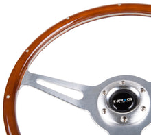 Load image into Gallery viewer, NRG Classic Wood Grain Steering Wheel (365mm) Wood w/Metal Inserts &amp; Brushed Alum. 3-Spoke Center Steering Wheels NRG

