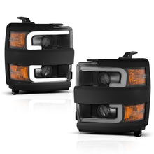 Load image into Gallery viewer, ANZO Projector Headlights 15-17 Chevrolet Silverado 2500HD / 3500HD Black w/ Black Rim Headlights ANZO

