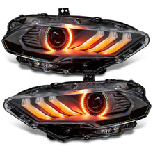 Load image into Gallery viewer, Oracle Lighting 18-23 Ford Mustang Dynamic ColorSHIFT LED Headlights - Black Series SEE WARRANTY Headlights ORACLE Lighting   
