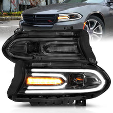 Load image into Gallery viewer, ANZO 2015-2018 Dodge Charger Projector Headlights Plank Style Black Headlights ANZO
