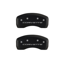 Load image into Gallery viewer, MGP 4 Caliper Covers Engraved Front &amp; Rear C5/Corvette Red finish silver ch Caliper Covers MGP
