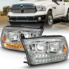 Load image into Gallery viewer, ANZO 2009-2018 Dodge Ram 1500 Led Projector Plank Style Switchback H.L Halo Chrome Amber (OE Style) Headlights ANZO
