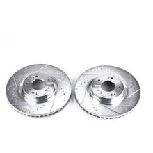 Load image into Gallery viewer, Power Stop 09-14 Hyundai Genesis Front Evolution Drilled &amp; Slotted Rotors - Pair Brake Rotors - Slot &amp; Drilled PowerStop   
