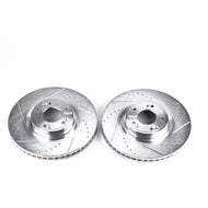 Power Stop 09-14 Hyundai Genesis Front Evolution Drilled & Slotted Rotors - Pair | JBR1375XPR