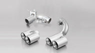 Remus 2012 BMW 3 Series F30 LCI Sedan / F31 LCI Touring Chrome 76mm Straight Cut Tail Pipe Set Tail Pipes Remus