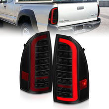Load image into Gallery viewer, ANZO 05-15 Toyota Tacoma Full LED Tail Lights w/Light Bar Sequential Black Housing Smoke Lens Tail Lights ANZO
