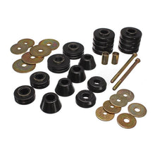 Load image into Gallery viewer, Energy Suspension 67-72 GM 3/4 Ton C-20/C2500 / 1 Ton C-30/C3500 2WD Black Body(cab) Mount Set Bushing Kits Energy Suspension
