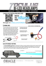 Load image into Gallery viewer, Oracle Oculus 7in Bi-LED Projector Headlights for Jeep Wrangler JK - 6000K SEE WARRANTY Headlights ORACLE Lighting
