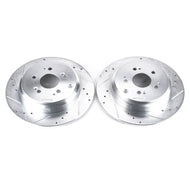 Power Stop 07-13 Acura MDX Rear Evolution Drilled & Slotted Rotors - Pair Brake Rotors - Slot & Drilled PowerStop   