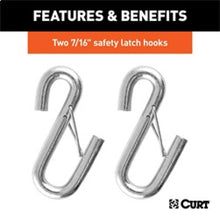 Load image into Gallery viewer, RockJock Curt Towing Safety Cable Kit 44 1/2in Long w/ 2 Snap Hooks 5000lbs 2-Pack Tow Bars RockJock
