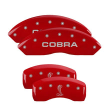 Load image into Gallery viewer, MGP Rear set 2 Caliper Covers Engraved Rear Tiffany Snake Red finish silver ch Caliper Covers MGP

