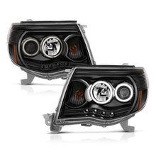 Load image into Gallery viewer, ANZO 2005-2011 Toyota Tacoma Projector Headlights w/ Halo Black Headlights ANZO
