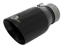 Load image into Gallery viewer, aFe MACH Force-Xp Univ 304 SS Double-Wall Clamp-On Exhaust Tip - Black - 3in Inlet - 4.5in Outlet Tips aFe
