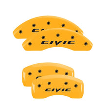 Load image into Gallery viewer, MGP 4 Caliper Covers Engraved Front Accord Engraved Rear Accord Yellow finish black ch Caliper Covers MGP
