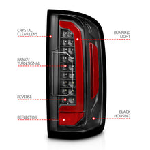 Load image into Gallery viewer, ANZO 15-21 Chevrolet Colorado Full LED Tail Lights w/ Red Lightbar Black Housing Clear Lens Tail Lights ANZO
