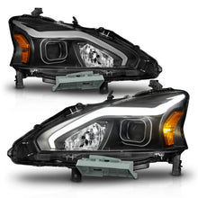 Load image into Gallery viewer, ANZO 13-15 Nissan Altima (w/o Factory HID Bulbs) Projector Headlights - w/ Light Bar Black Housing Headlights ANZO
