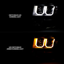 Load image into Gallery viewer, ANZO 2009-2014 Ford F-150 Projector Headlights w/ U-Bar Switchback Black w/ Amber Headlights ANZO
