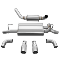 Load image into Gallery viewer, Corsa 2018-2024 Jeep Wrangler JL 2.5in Dual Rear Exit Polished Tips Touring Axle-Back Exhaust Axle Back CORSA Performance
