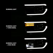 Load image into Gallery viewer, ANZO 2007-2014 Toyota Tundra Projector Light Bar H.L Black Amber(Led High Beam) (Halogen Version) Headlights ANZO
