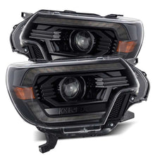Load image into Gallery viewer, AlphaRex 12-15 Toyota Tacoma LUXX LED Projector Headlights Plank Style Alpha Black w/DRL Headlights AlphaRex
