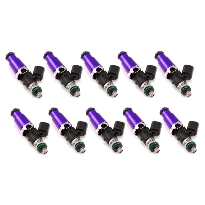 Injector Dynamics 2600-XDS Injectors - 60mm Length - 14mm Top - 14mm Lower O-Ring (Set of 10) Fuel Injector Sets - 10Cyl Injector Dynamics   