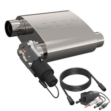 Load image into Gallery viewer, QTP 2.5in Weld-On 304SS Reverse Screamer Muffler Short Case w/Bolt-On QTEC Electric Cutout Muffler QTP
