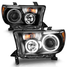 Load image into Gallery viewer, ANZO 2007-2013 Toyota Tundra Projector Headlights w/ Halo Black (CCFL) Headlights ANZO
