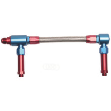 Load image into Gallery viewer, Russell Performance -8 AN to -8 AN ProFlex Demon Carb Dual Inlet Carb Kit (Red/Blue) Carburetor Fuel Inlet Kits Russell
