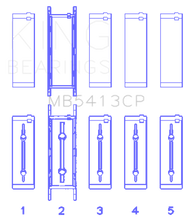 Load image into Gallery viewer, King Opel LNF / LSJ / L42/61 / Z22SE Crankshaft Main Bearing Set (Set of 5) Bearings King Engine Bearings

