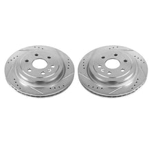 Load image into Gallery viewer, Power Stop 10-16 Cadillac SRX Rear Evolution Drilled &amp; Slotted Rotors - Pair Brake Rotors - Slot &amp; Drilled PowerStop

