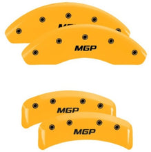 Load image into Gallery viewer, MGP 4 Caliper Covers Engraved Front &amp; Rear MGP Yellow Finish Black Characters 1991 BMW 325 Caliper Covers MGP
