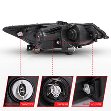 Load image into Gallery viewer, ANZO 2009-2012 Acura Tsx Projector Headlights w/ Halo Black (CCFL) (HID Compatible) Headlights ANZO
