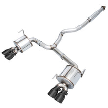 Load image into Gallery viewer, AWE Tuning Subaru STI VA / WRX GV / STI GV Sedan Touring Edition Exhaust - Diamond Black Tip (102mm) Catback AWE Tuning   
