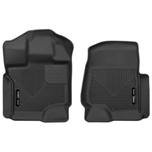 Load image into Gallery viewer, Husky Liners 15-17 Ford F-250 Super Duty Crew Cab X-Act Contour Black Front Floor Liners Floor Mats - Rubber Husky Liners
