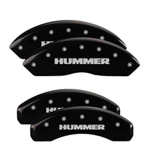 Load image into Gallery viewer, MGP 4 Caliper Covers Engraved Front &amp; Rear Hummer Black finish silver ch Caliper Covers MGP
