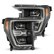 Load image into Gallery viewer, AlphaRex 21-22 Ford F150 Luxx-Series Projector Headlights Black w/Activ Light/Seq Signal Headlights AlphaRex
