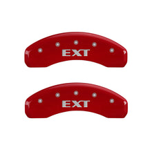 Load image into Gallery viewer, MGP 4 Caliper Covers Engraved Front Escalade Engraved Rear EXT Red finish silver ch Caliper Covers MGP
