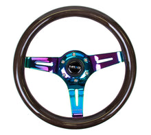 Load image into Gallery viewer, NRG Classic Wood Grain Steering Wheel (310mm) Black w/Neochrome 3-Spoke Center Steering Wheels NRG
