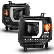 Load image into Gallery viewer, ANZO 2014-2015 Gmc Sierra 1500HD Projector Plank Style Headlight Black W/ Drl Headlights ANZO
