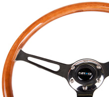 Load image into Gallery viewer, NRG Reinforced Steering Wheel (360mm) Classic Wood Grain w/Chrome Cutout 3-Spoke Center Steering Wheels NRG
